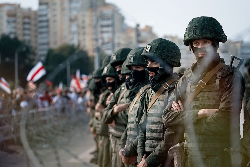 Demonstration i Belarus, ett av världens sämsta länder för arbetstagare.
