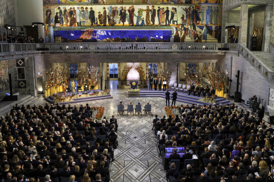 Utdelningen av Nobels fredspris.