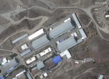 Satellitbild över kärnvapenanläggning.