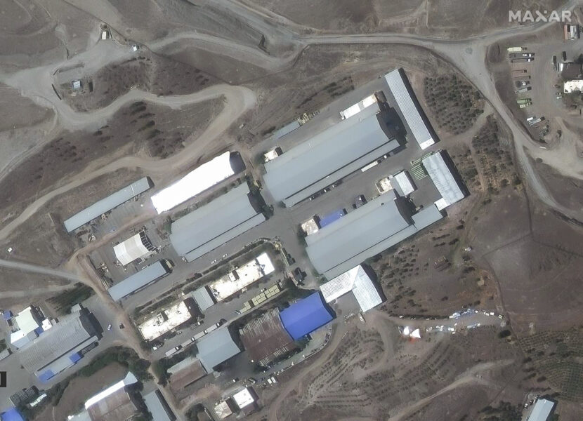 Satellitbild över kärnvapenanläggning.