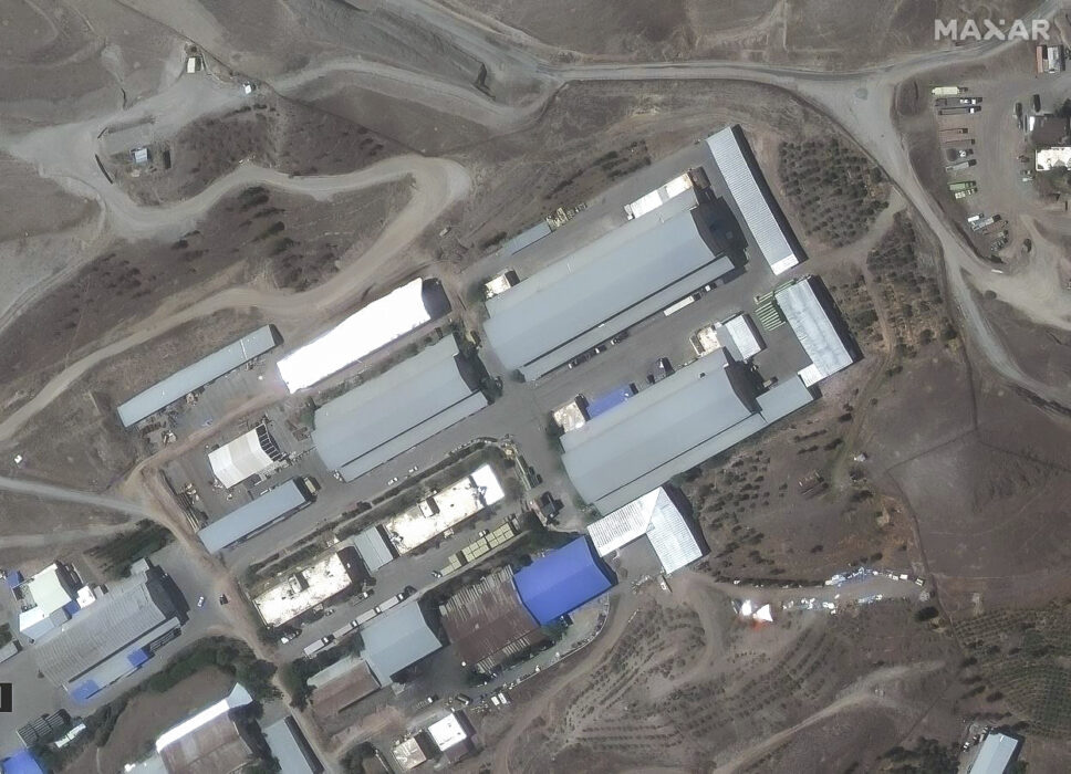 Satellitbild över kärnvapenanläggning.