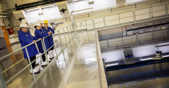 Mellanlagring av kärnavfall.