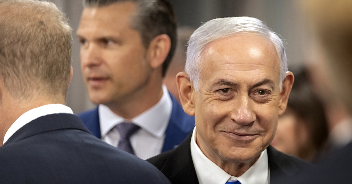 Israels premiärminister och USA:s försvarsminister.