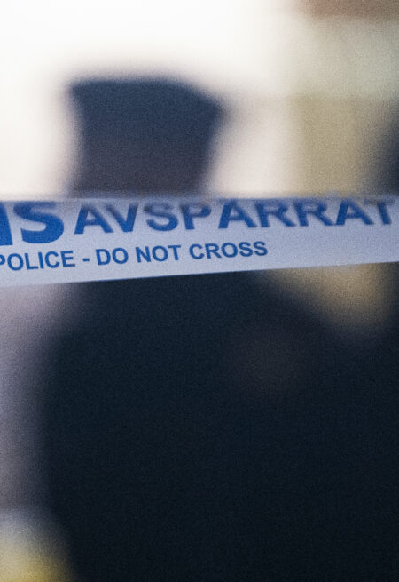 En polisavspärrning.