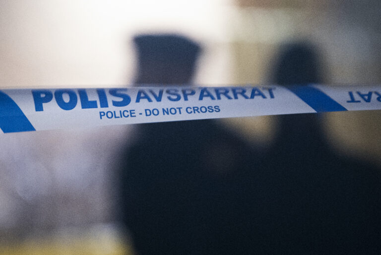 En polisavspärrning.