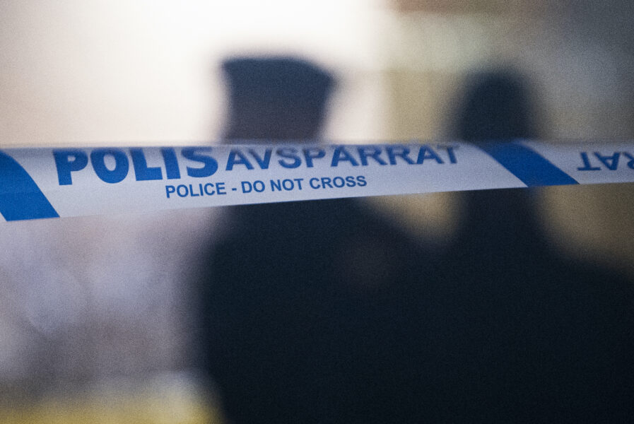 En polisavspärrning.