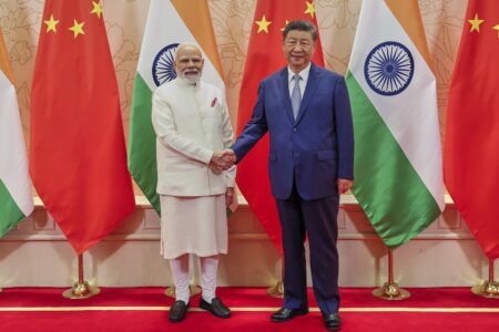 Narendra Modi och Xi Jinping.
