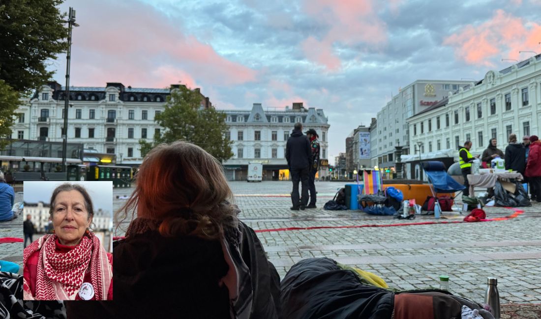 Aktivister som övernattar på Gustav Adolfs torg i Malmö.