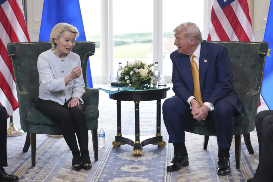 Ursula von der Leyen och Donald Trump.