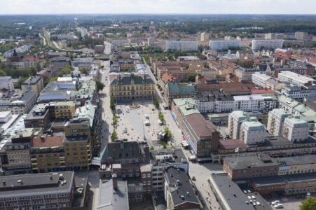 Eskilstuna sett från ovan.