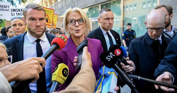 Finansministern på budgetpromenad.