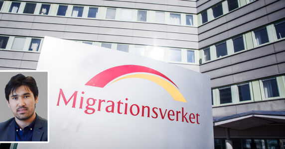 Migrationsverket. Skribenten inklippt.
