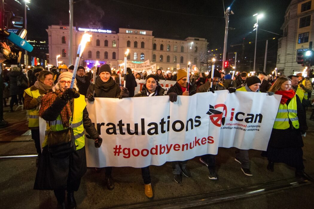 ICAN belönades med Nobels fredspris 2017.