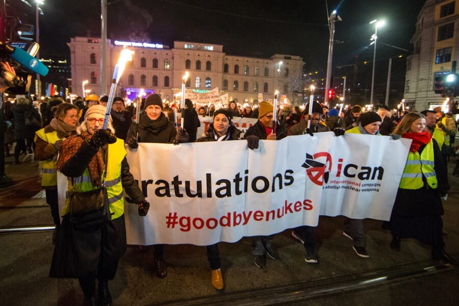 ICAN belönades med Nobels fredspris 2017.