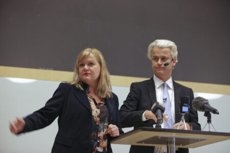 Ingrid Carlquist och Geert Wilders.