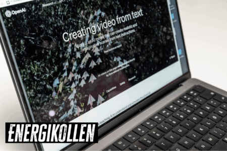 Dator som visar AI-hemsida