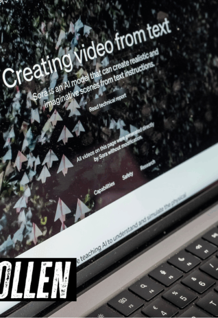 Dator som visar AI-hemsida