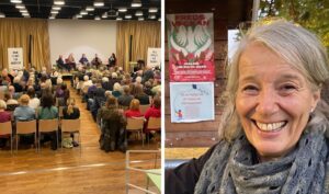 Bild på seminarium och Maria Dahl