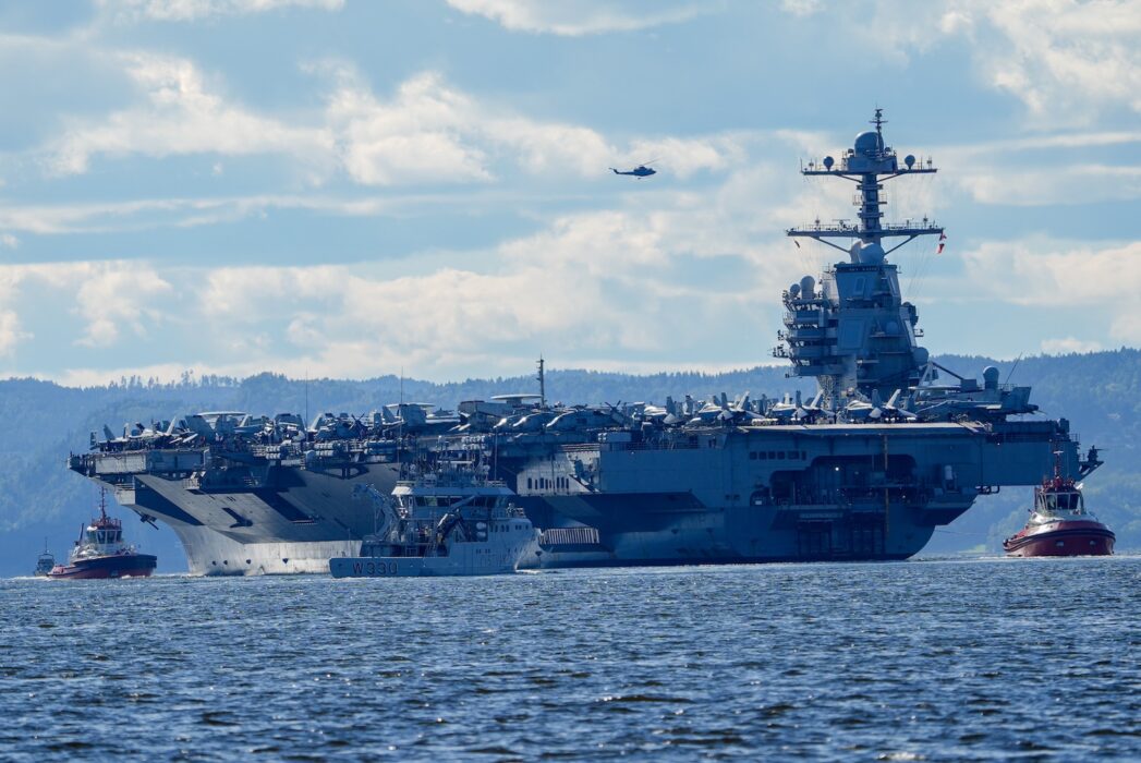 Hangarfartyget USS Gerald R Ford.