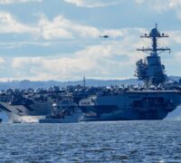 Hangarfartyget USS Gerald R Ford.