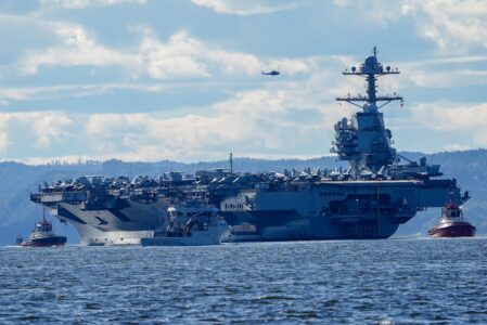 Hangarfartyget USS Gerald R Ford.