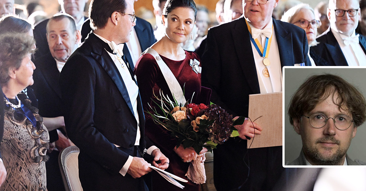 Kronprinsessan Victoria bland en massa folk.