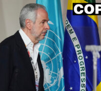 André Corrêa do Lago, ordförande för COP30, återvänder till plenarsessionen vid FN:s klimatkonferens COP30, lördagen den 22 november 2025, i Belém, Brasilien. vinjett COP30