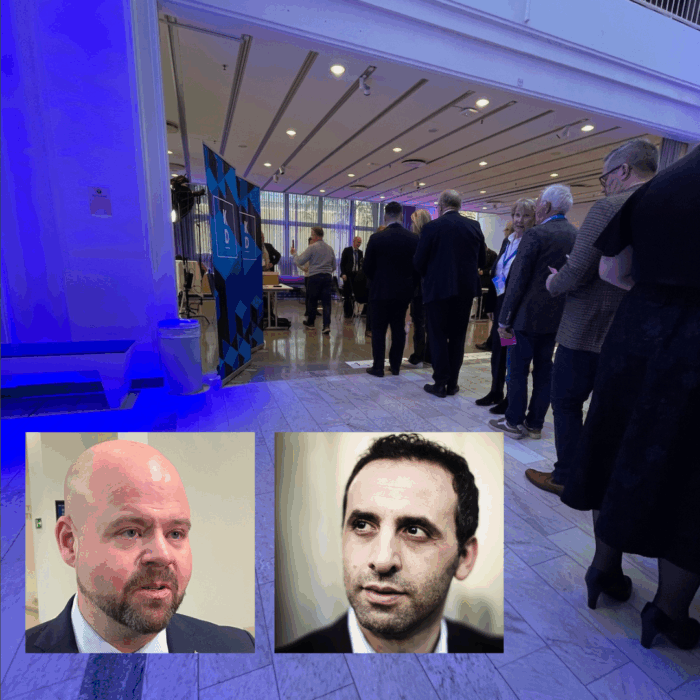 KD-delegaterna röstar om vem av Peter Kullgren och riksdagsledamoten Yusuf Aydin som ska sitta i partistyrelsen.