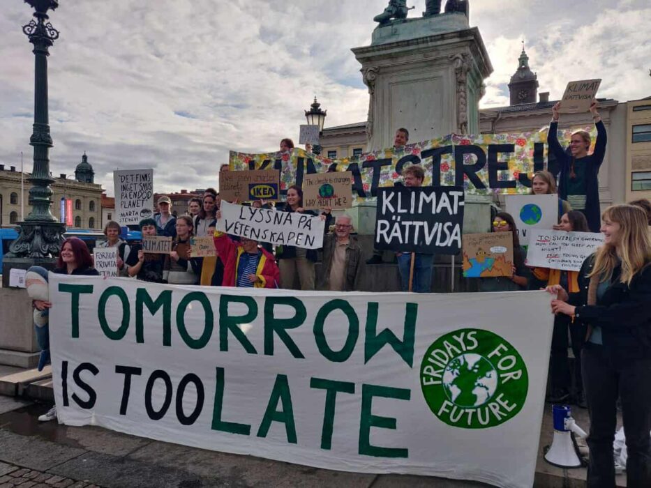 Klimatstrejk i Göteborg.