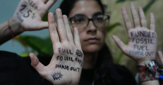 Protester på COP30.