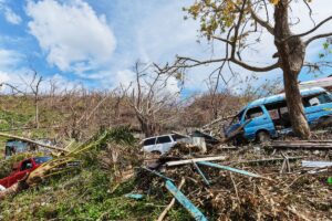 Bråte efter orkanen Melissa.