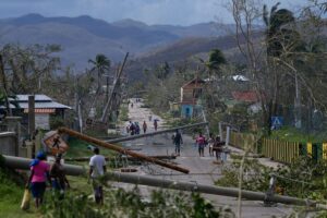 Förödelse efter orkanen Melissa i Jamaica.