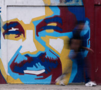 Väggmålning av Nicolas Maduro