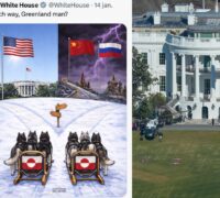 Inlägg på X av Vita huset och en bild på Vita huset.