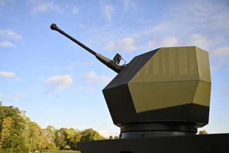 En Tridon MK2 luftvärnskanon.