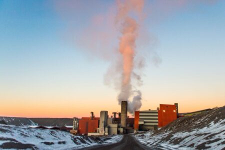Översiktabild över gruvan i Kiruna.