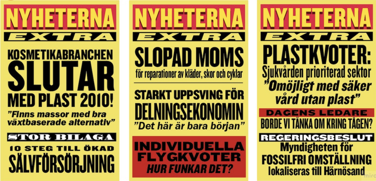 En programpunkt på omställingsdagen är workshopen Bortom möjlighetshorisonten där deltagarna får tänka sig in i hur det skulle kunna vara om vi redan i dag hade lyckats halvera utsläppen av koldioxid.