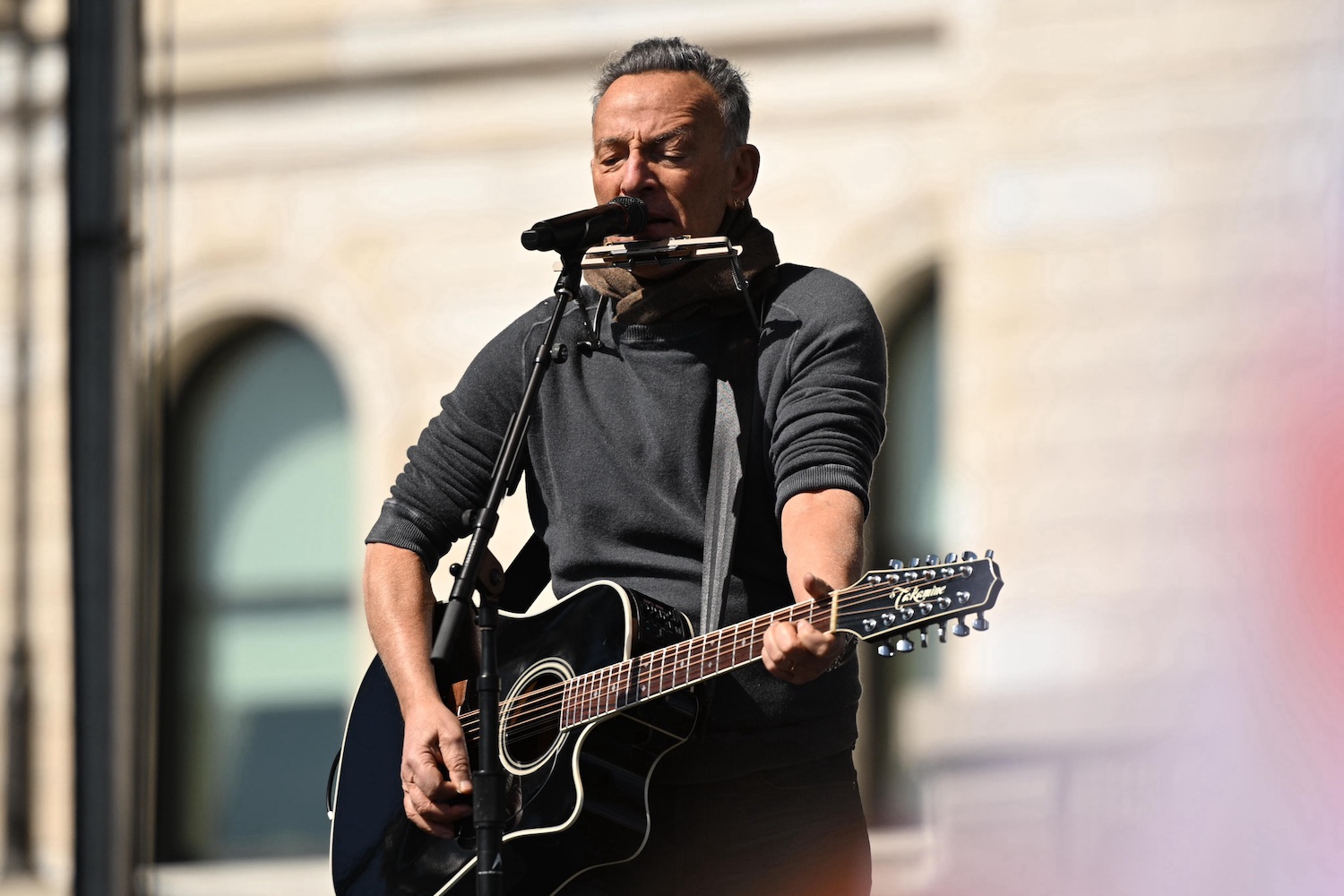 Bruce Springsteen var en av de artister som deltog i demonstrationerna i Saint Paul, Minnesota.