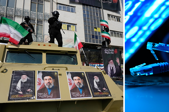 Iranska säkerhetsstyrkor i Teheran.