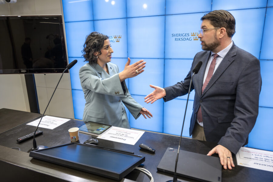 Simona Mohamsson och Jimmie Åkesson.