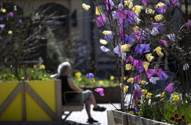 Påskpynt i centrala Lund.