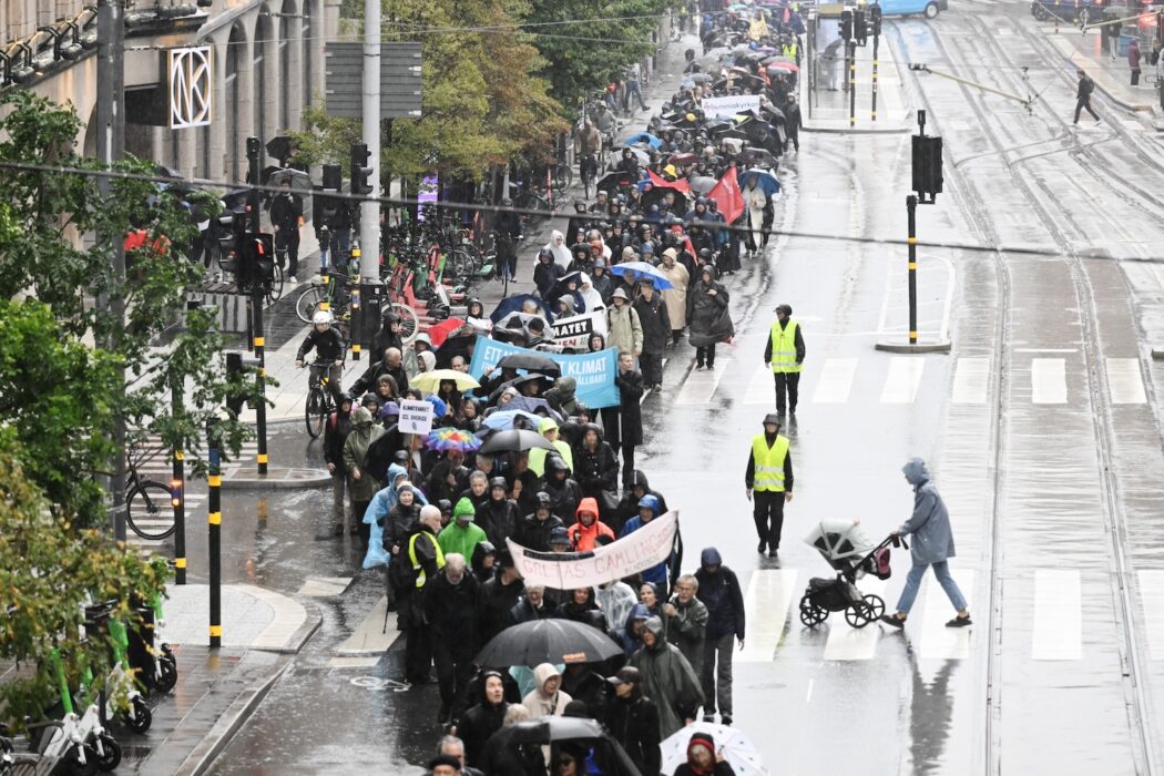 Sorgmarsch för klimatet.