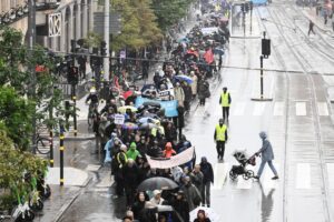 Sorgmarsch för klimatet.