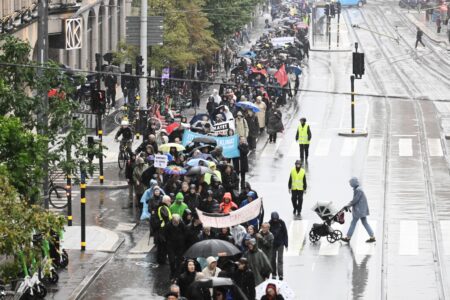 Sorgmarsch för klimatet.