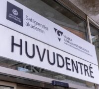 Entreskylt Sahlgrenska.