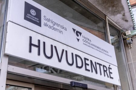 Entreskylt Sahlgrenska.