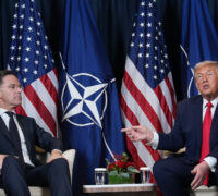 Mark Rutte och Donald Trump.