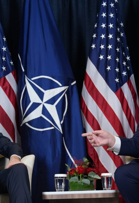 Mark Rutte och Donald Trump.