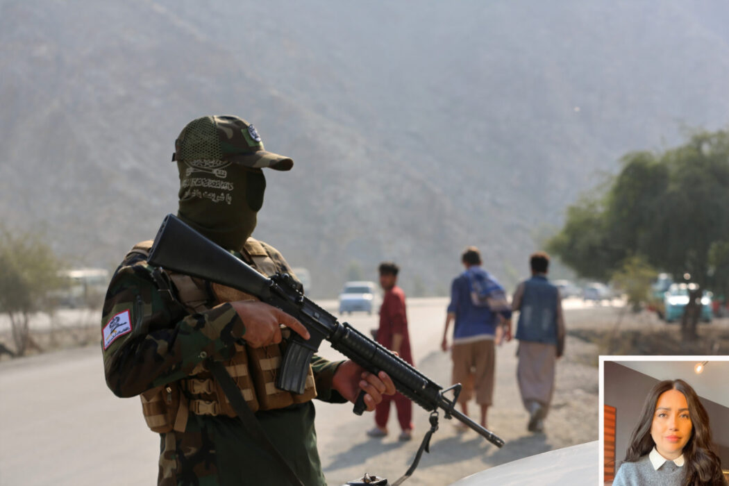 Afghansk vakt vid gränsövergången till Pakistan.