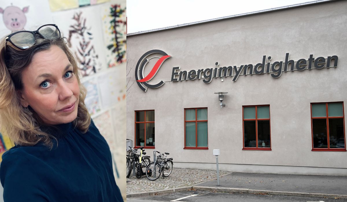 Infälld bild: rebellmamman Marie. Bakgrund: Energimyndigheten.